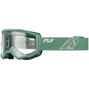 Ochelari de motocross Fly Racing Focus verzi cu lentile transparente