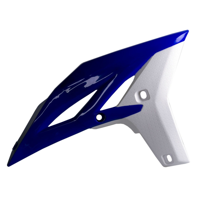 Radiator scoops POLISPORT (pereche) blue Yam98/white pentru YAMAHA WR 450 F 2012-2015, YAMAHA YZ 250 F 2010-2013