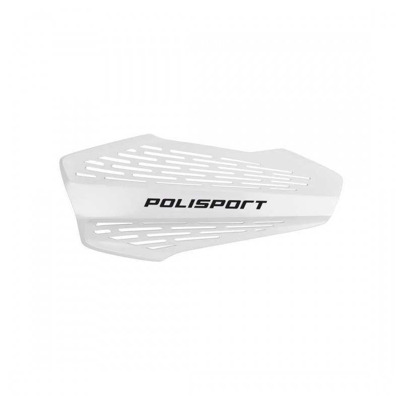 Handguard POLISPORT MX FORCE with universal handlebar mounting kit Alb