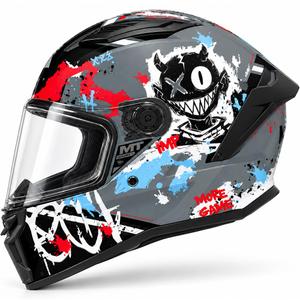 Cască integrală pentru motocicletă MT Stinger 2 IMP C5 negru mat-gri-roșu