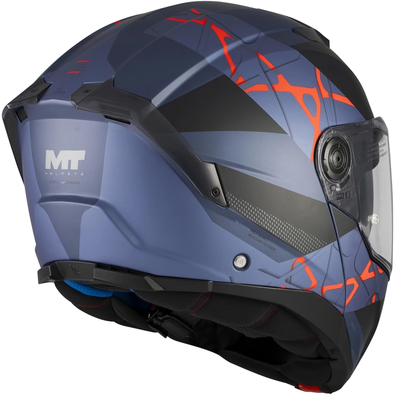 Cască de motocicletă pliabilă MT Atom 2 SV Change C17 negru mat-albastru
