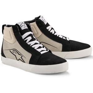 Ghete Motociclete Alpinestars Ride-63 din Piele Negru-Gri Deschis-Alb
