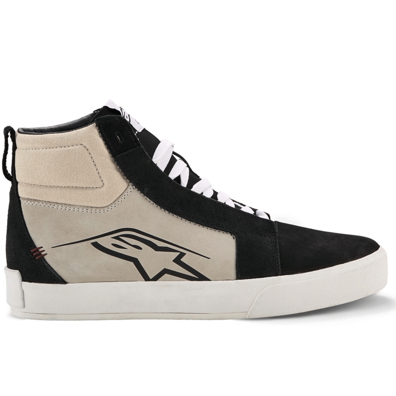 Ghete Motociclete Alpinestars Ride-63 din Piele Negru-Gri Deschis-Alb