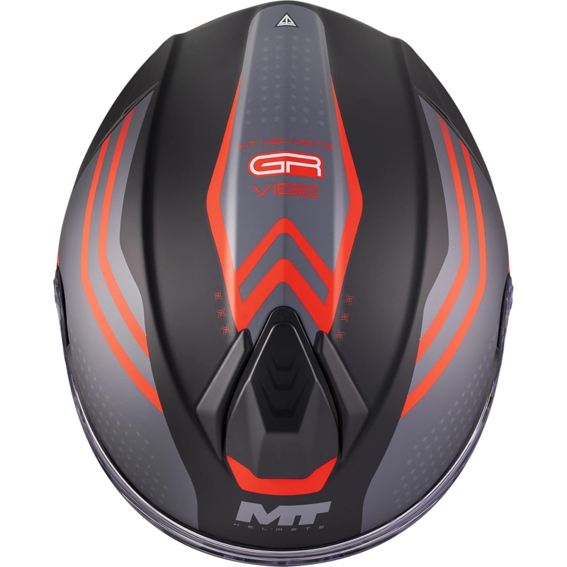 Cască de motocicletă pliabilă MT Genesis R SV Vibe B5 negru mat-gri-roșu