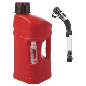 Utility can POLISPORT PROOCTANE 10 l with standard cap + 100 ml mixer + hose clear red