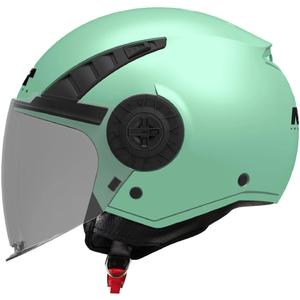 Cască de motocicletă deschisă MT Aeris Pure A2 verzuie mată