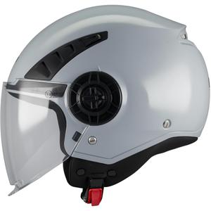 Cască de motocicletă deschisă MT Aeris Pure A12 gri lucios