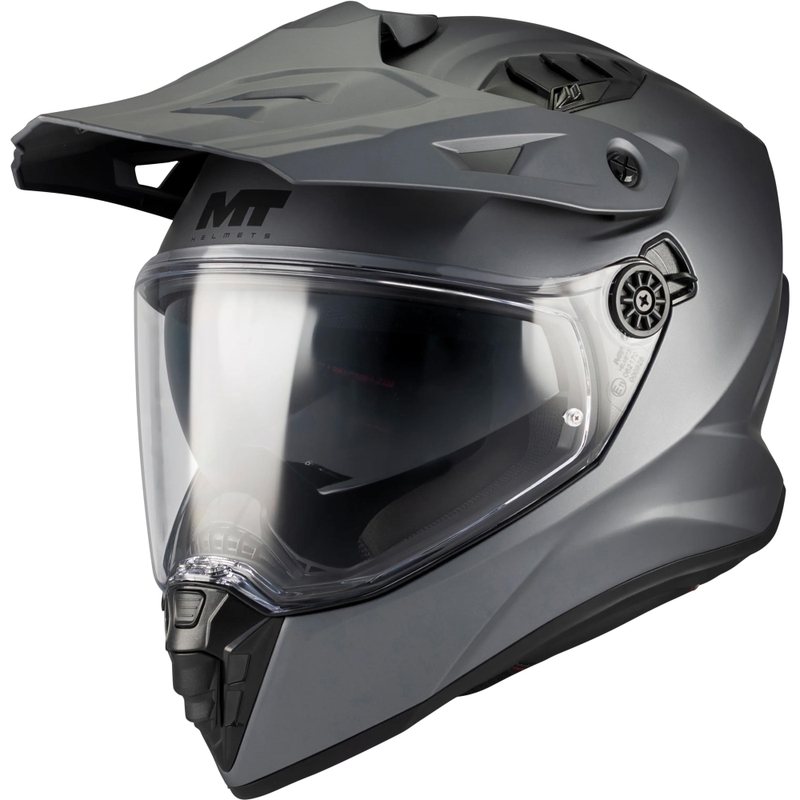 Cască de motocicletă enduro MT Track SV Pure A2 gri mat