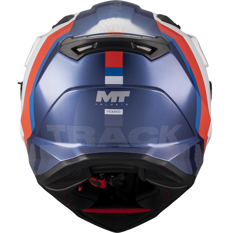 Cască de motocicletă enduro MT Track SV Nomad C0 albastru-alb-roșu
