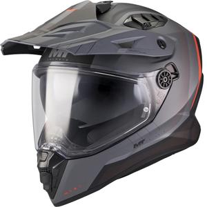 Cască de motocicletă enduro MT Track SV Nomad B25 negru mat-gri-roșu