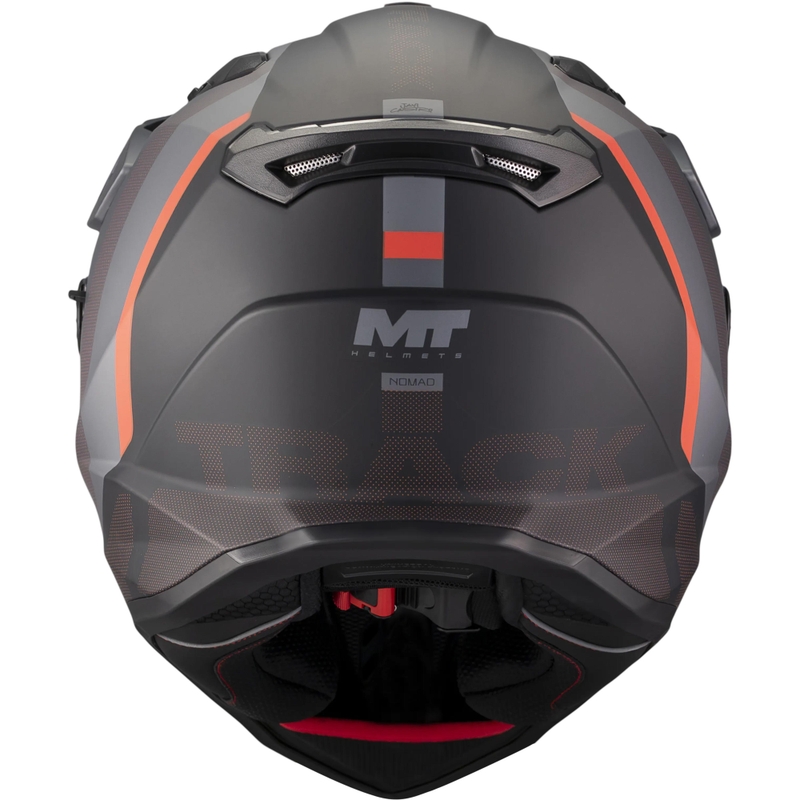 Cască de motocicletă enduro MT Track SV Nomad B25 negru mat-gri-roșu