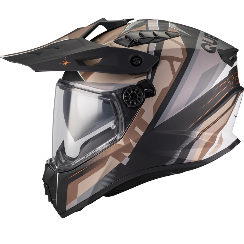 Cască de motocicletă enduro MT Track SV Questor B9 negru mat-maro