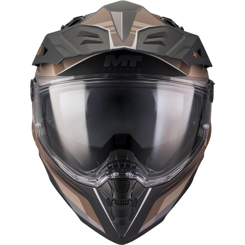Cască de motocicletă enduro MT Track SV Questor B9 negru mat-maro