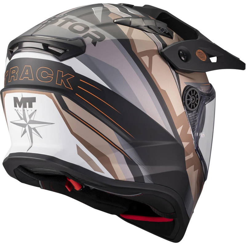 Cască de motocicletă enduro MT Track SV Questor B9 negru mat-maro