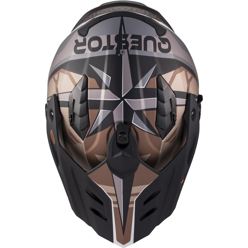 Cască de motocicletă enduro MT Track SV Questor B9 negru mat-maro
