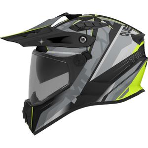 Cască de motocicletă enduro MT Track SV Questor C23 gri mat-negru-galben fluo