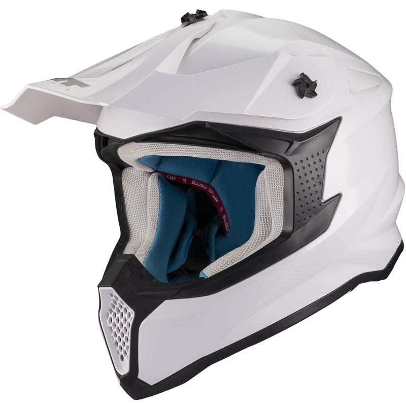 Cască motocross MT Falcon S Pure A0 albă