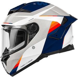 Cască integrală pentru motocicletă MT Thunder 4 R SV Highway A7 alb-gri-albastru