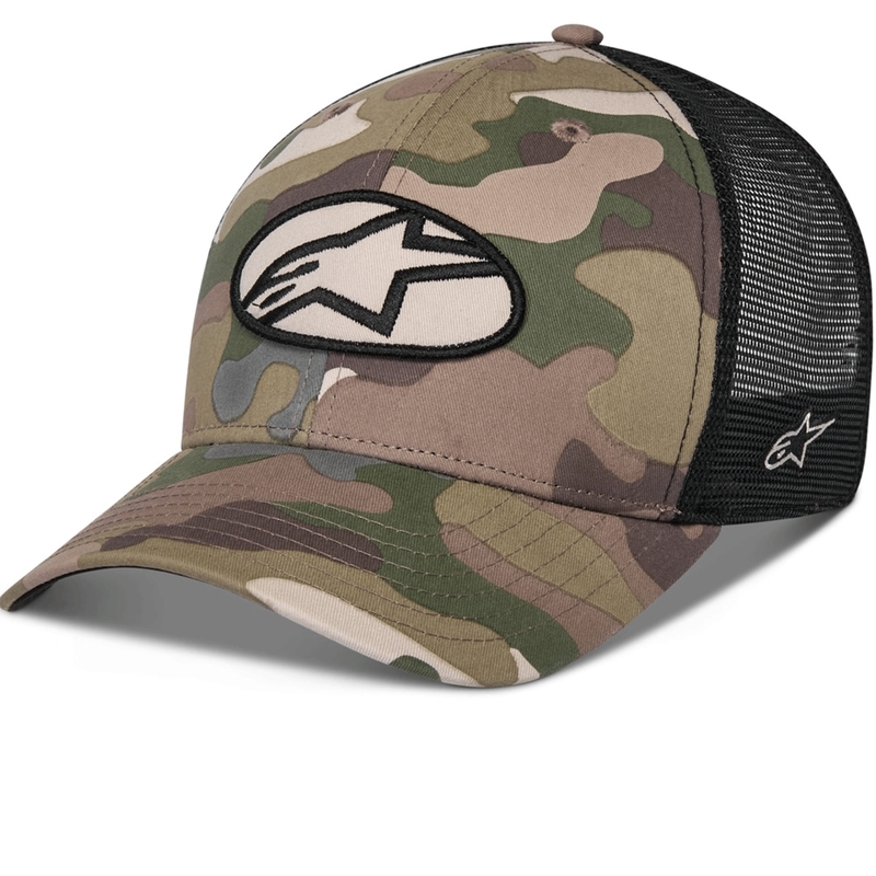 Șapcă Alpinestars Oblique Camo Trucker verde-camo-negru