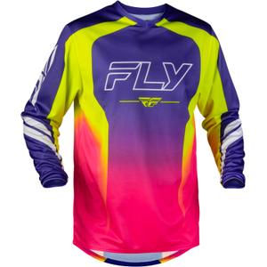Tricou motocross FLY Racing F-16 Raze violet-roșu-galben