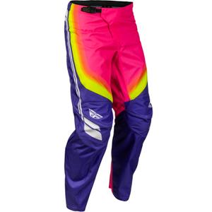 Pantaloni motocross FLY Racing F-16 Raze violet-roșu-galben