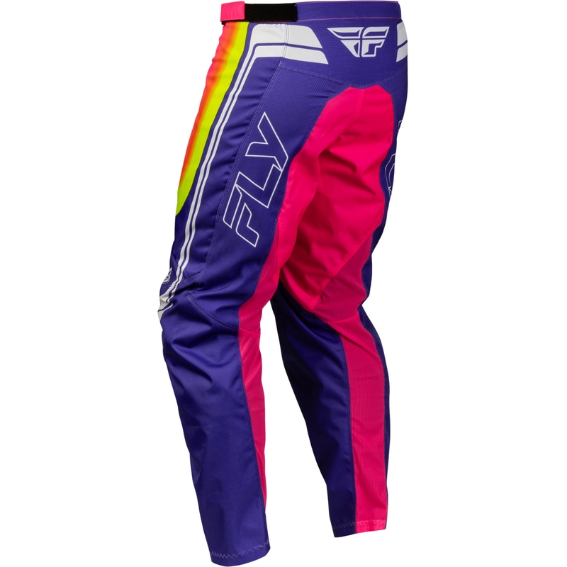 Pantaloni motocross FLY Racing F-16 Raze violet-roșu-galben