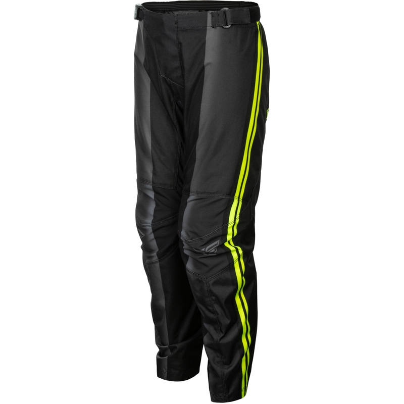 Pantaloni motocross pentru copii FLY Racing F-16 Raze negru-galben fluo