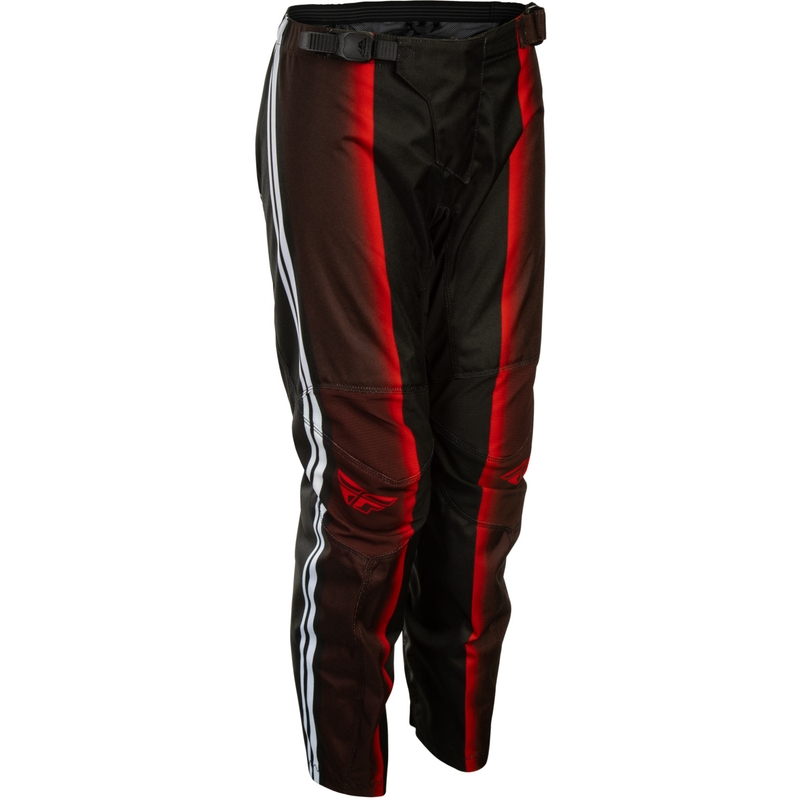 Pantaloni motocross pentru copii FLY Racing F-16 Raze negru-roșu-alb