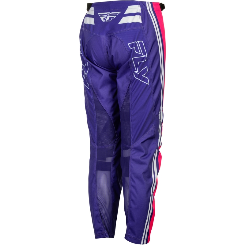 Pantaloni motocross pentru copii FLY Racing F-16 Raze violet-roșu-galben