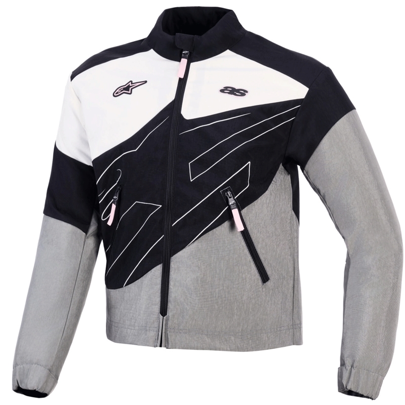 Geacă de motocicletă Alpinestars Stella Moshell pentru femei negru-gri-alb-roz