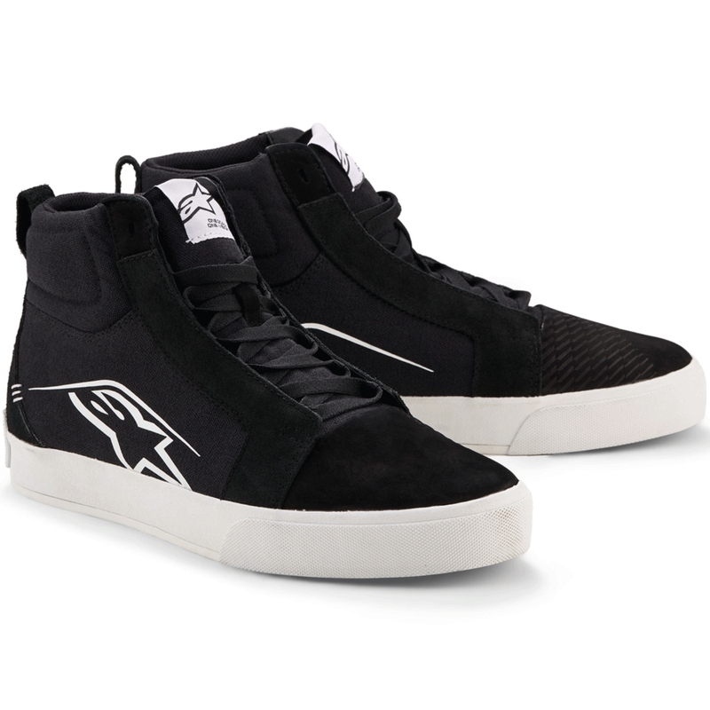 Ghete Motocicletă Alpinestars Ride-63 Canvas Negru-Alb