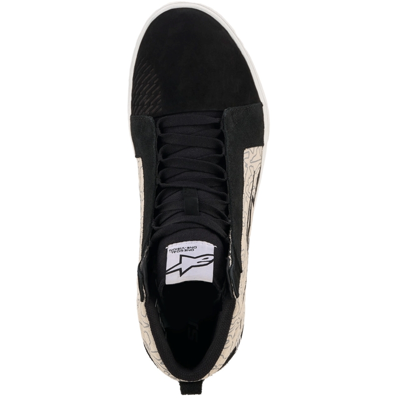Ghete Motocicletă Alpinestars Ride-63 Canvas Negru-Gri Deschis-Alb