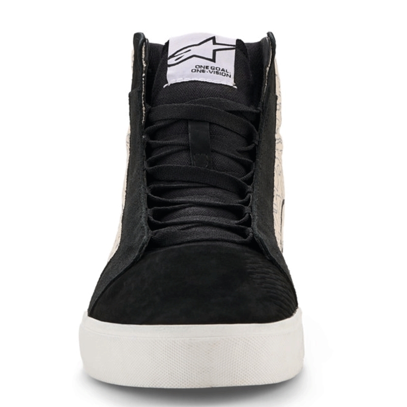 Ghete Motocicletă Alpinestars Ride-63 Canvas Negru-Gri Deschis-Alb