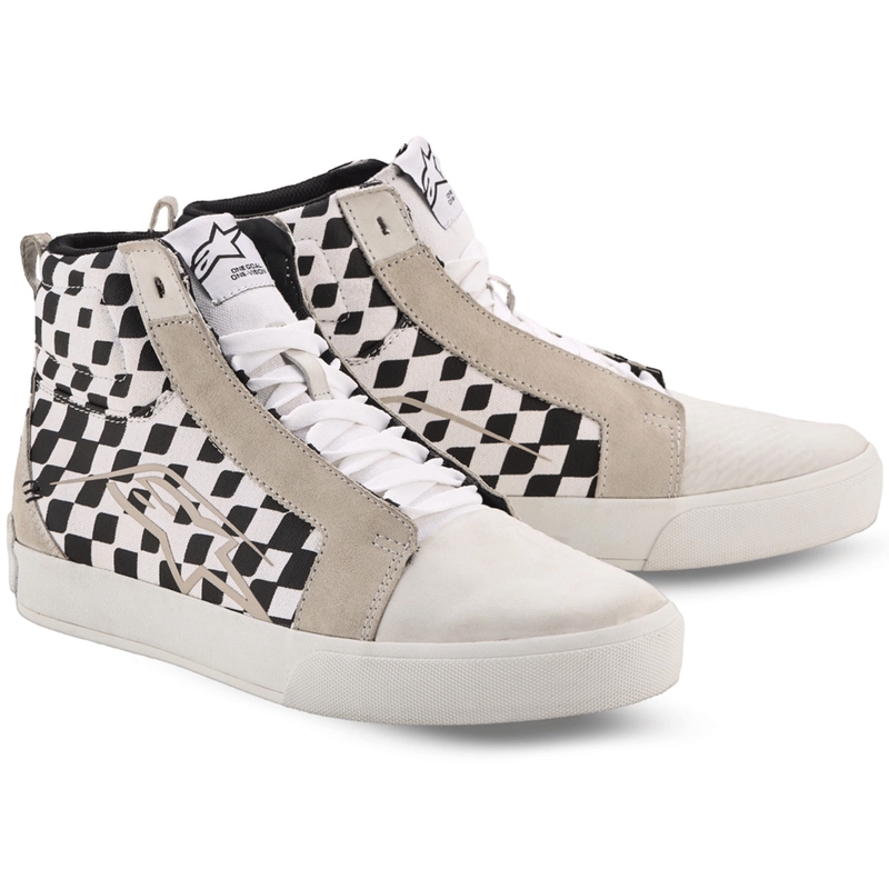 Ghete Motocicletă Alpinestars Ride-63 Canvas Negru-Bej-Alb