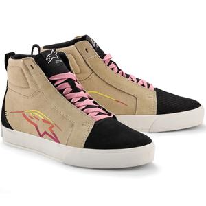 Ghete Motocicletă Alpinestars Ride-63 Canvas Crem-Negru-Alb