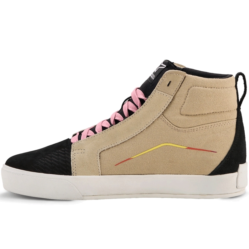 Ghete Motocicletă Alpinestars Ride-63 Canvas Crem-Negru-Alb