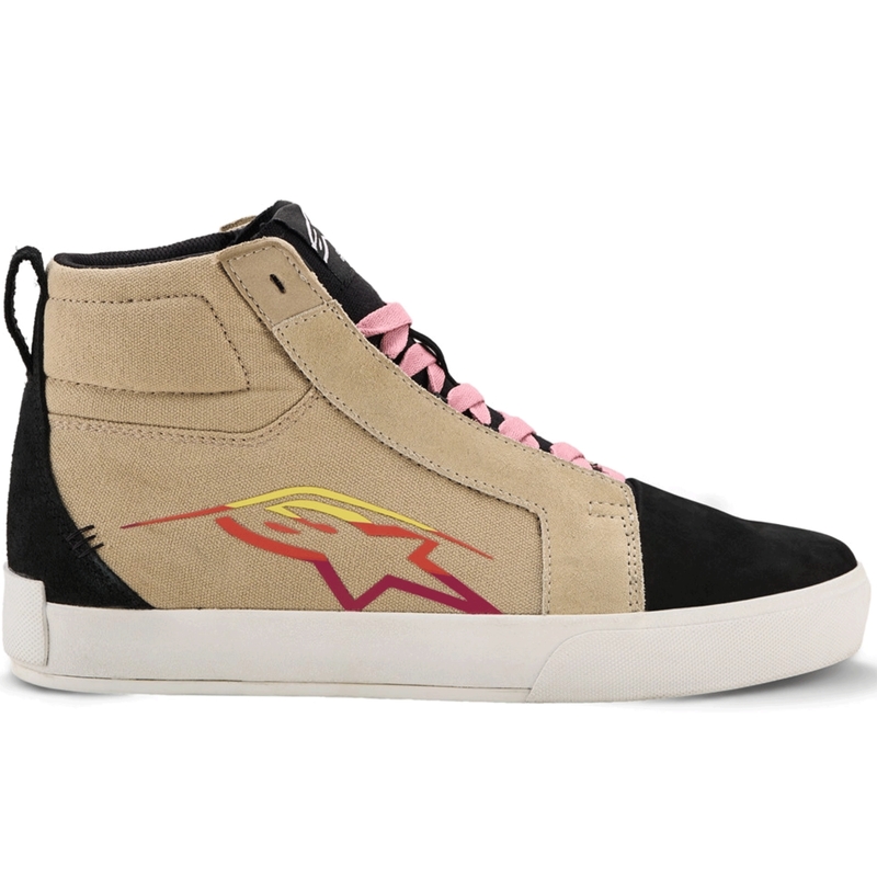 Ghete Motocicletă Alpinestars Ride-63 Canvas Crem-Negru-Alb