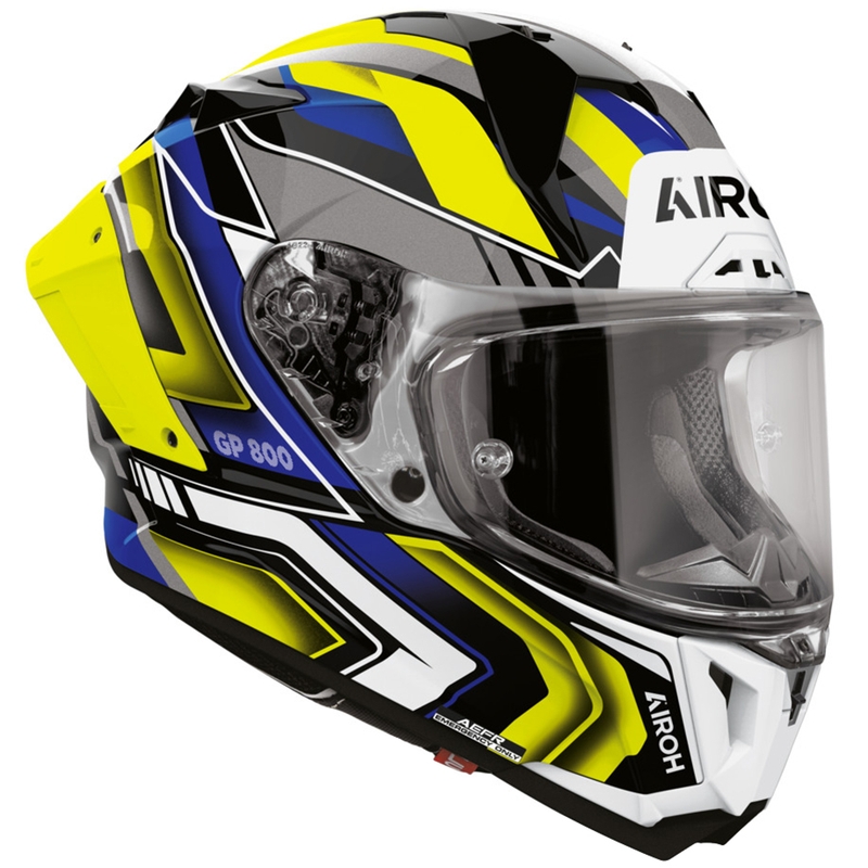 Cască integrală pentru motocicletă Airoh GP 800 Volt, galben mat