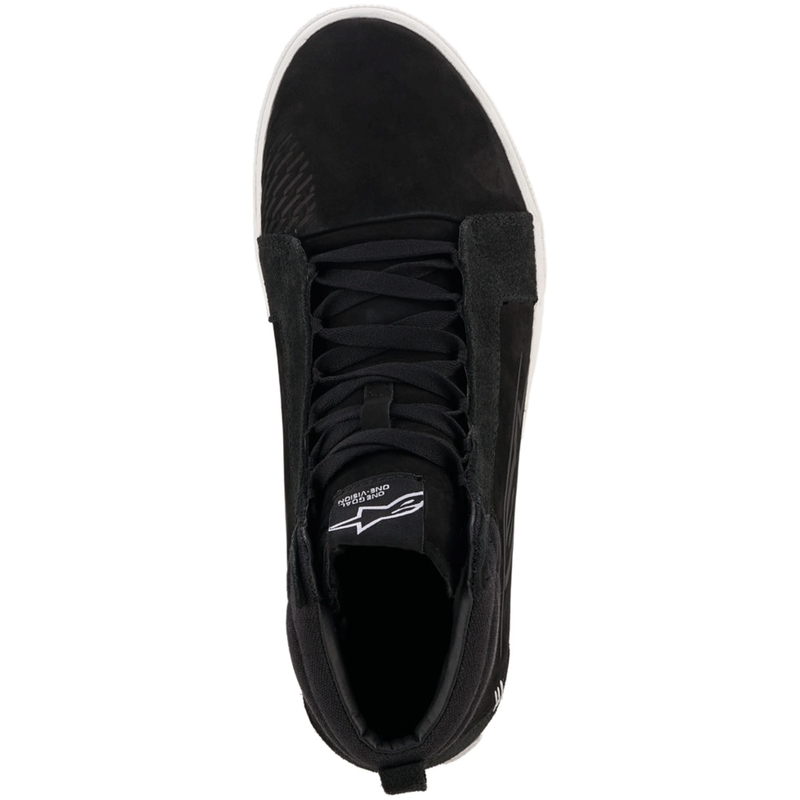 Ghete moto Alpinestars Ride-63 din piele, negru-alb