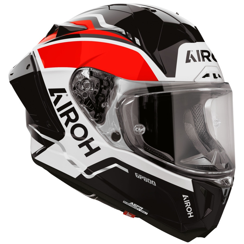 Cască integrală pentru motocicletă Airoh GP 800 Lane, roșie