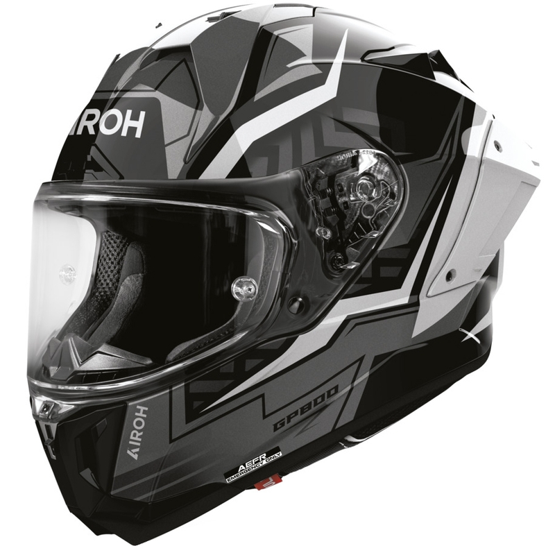 Cască integrală pentru motocicletă Airoh GP 800 Victory, argintie