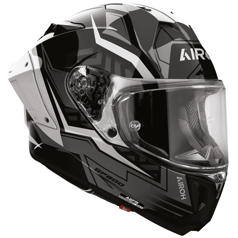 Cască integrală pentru motocicletă Airoh GP 800 Victory, argintie