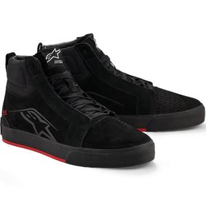 Ghete Motociclete Alpinestars Ride-63 din Piele Negru-Roșu