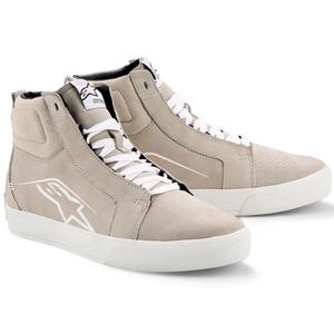 Ghete moto Alpinestars Ride-63 din piele, albe