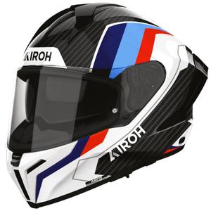 Cască integrală pentru motocicletă Airoh Matryx Carbon Rank negru-alb-albastru