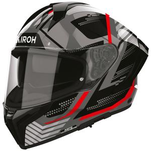 Cască integrală de motocicletă Airoh Matryx Starburst negru-roșu