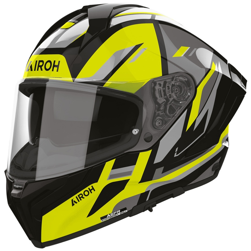 Cască integrală pentru motocicletă Airoh Matryx Senter, galbenă