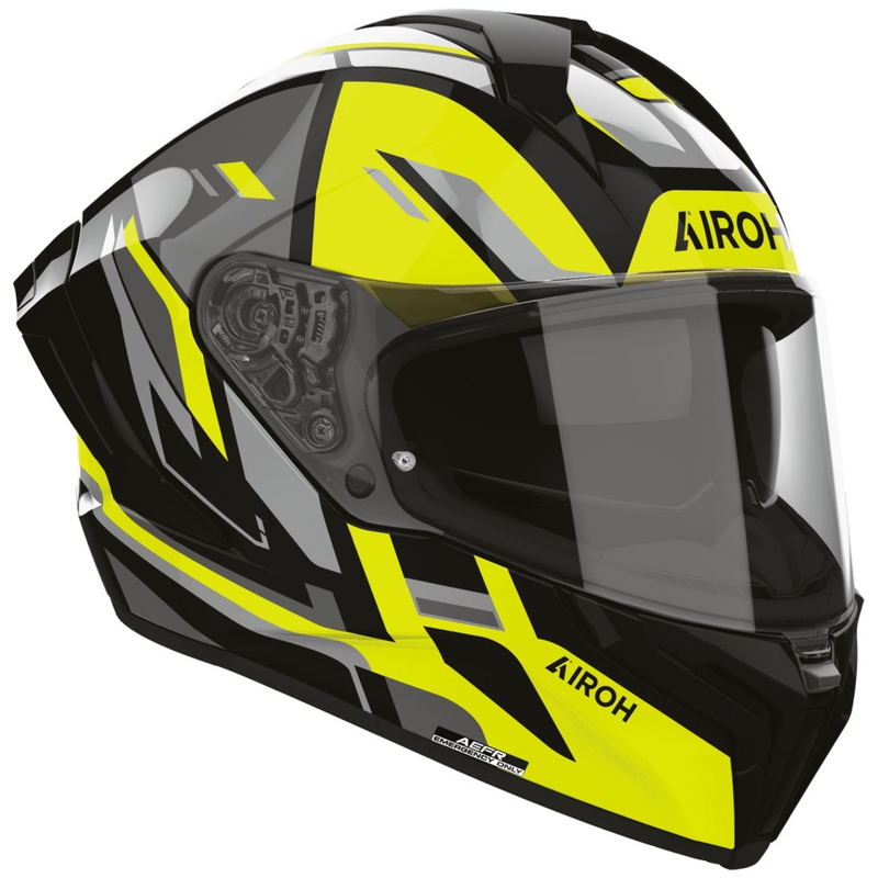 Cască integrală pentru motocicletă Airoh Matryx Senter, galbenă