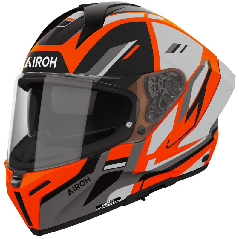 Cască integrală pentru motocicletă Airoh Matryx Sentry portocalie