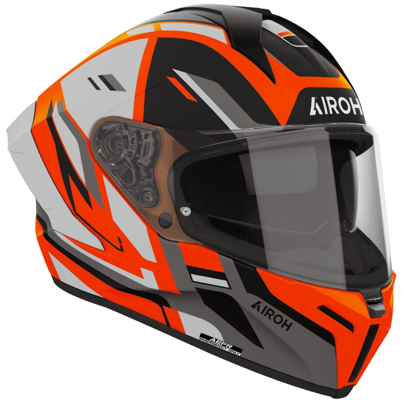 Cască integrală pentru motocicletă Airoh Matryx Sentry portocalie